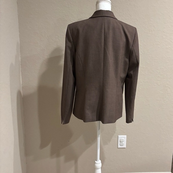 Calvin Klein Dark Brown Women's Blazer 100% Polyester lining NWOT Size 14 - Picture 3 of 10